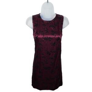 VTG 90s Y2K Rampage Satin Mini Dress Soft Goth Burgundy Hana Small Whimsygoth